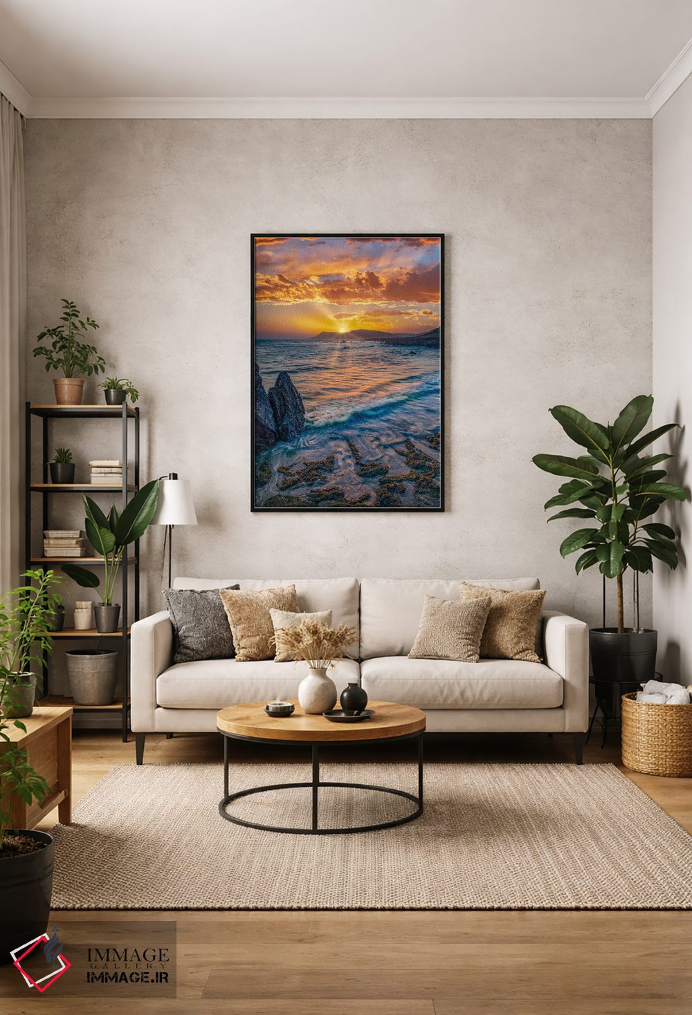تابلو دکوراتیو Estero Bluffs State Park, Big Sur, California,غروب آفتاب… اثر تیم فیتزهریس - D1B