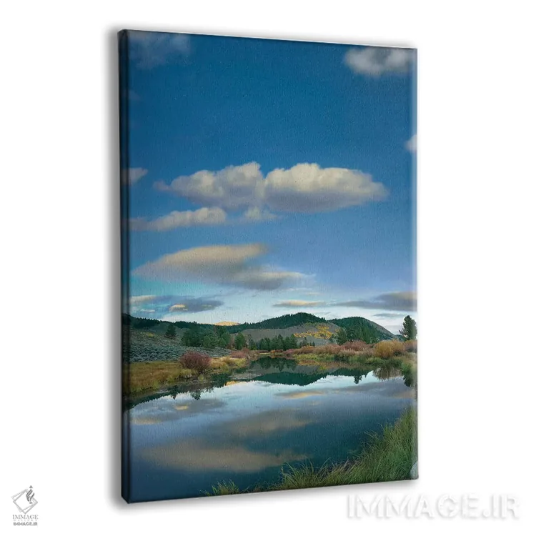 تابلو دکوراتیو Salmon River Valley, Idaho,انعکاس ابرها در رودخانه، دره رو… اثر تیم فیتزهریس - نمای پرسپکتیو محصول