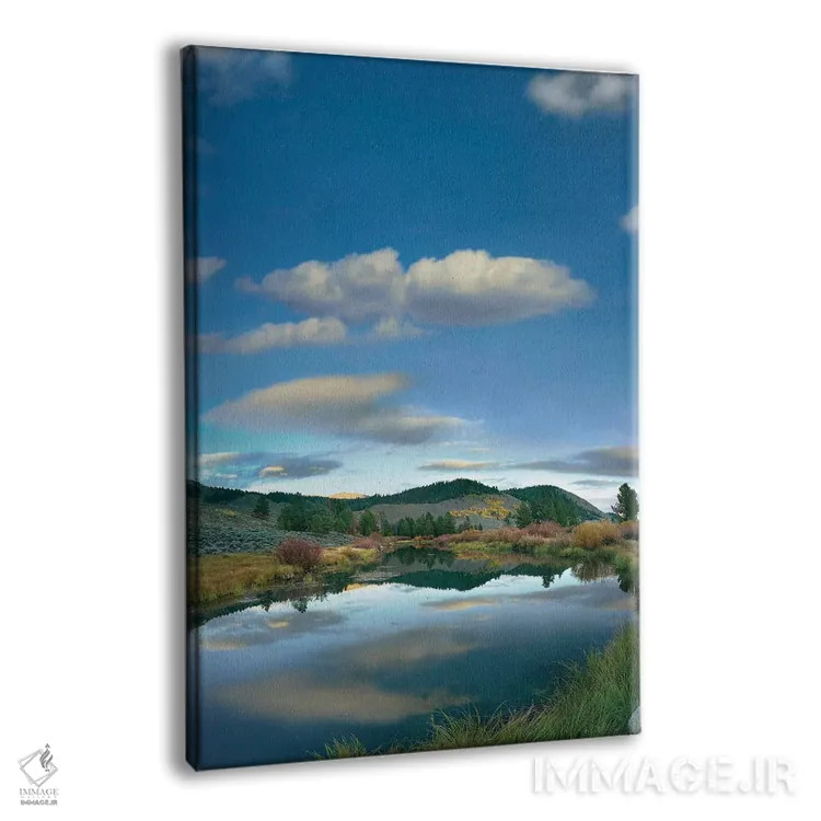 تابلو دکوراتیو Salmon River Valley, Idaho,انعکاس ابرها در رودخانه، دره رو… اثر تیم فیتزهریس - نمای پرسپکتیو محصول