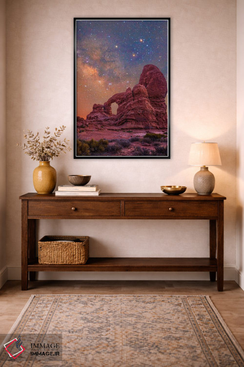 تابلو دکوراتیو Arches National Park, Utah,طاق برجک و کهکشان راه شیری، پار… اثر تیم فیتزهریس - D3B