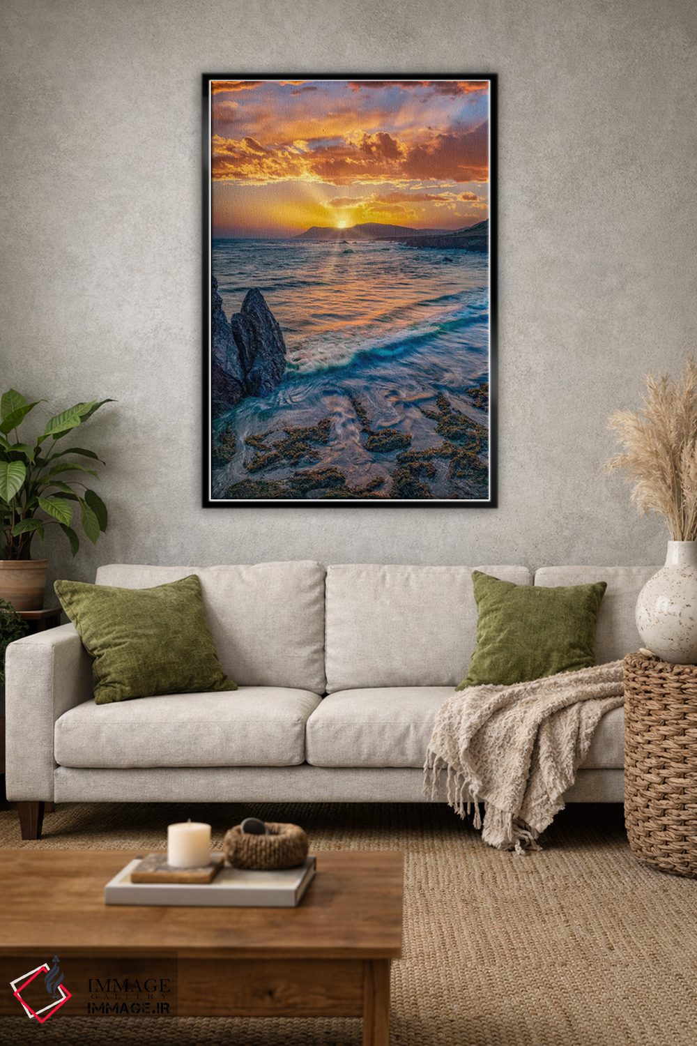 تابلو دکوراتیو Estero Bluffs State Park, Big Sur, California,غروب آفتاب… اثر تیم فیتزهریس - D2B