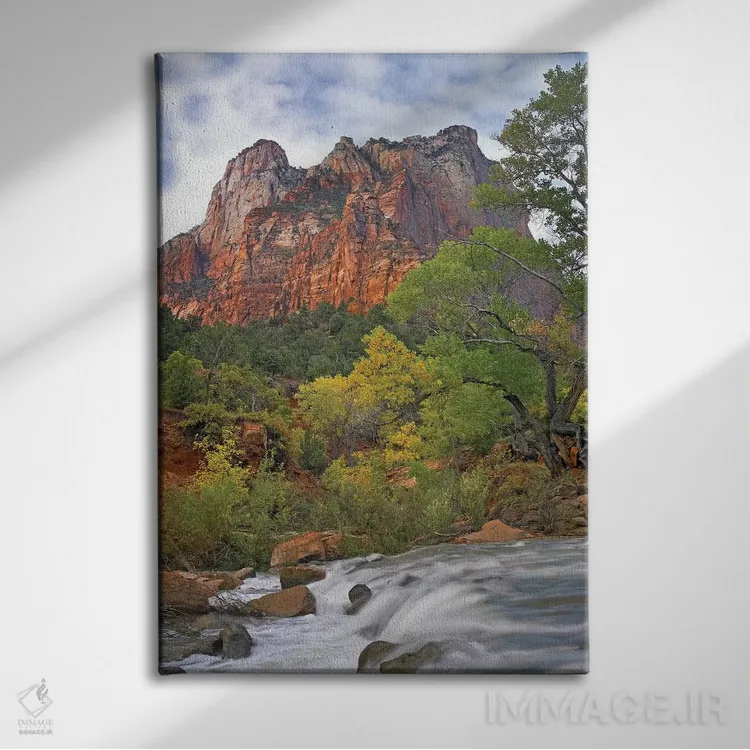 تابلو دکوراتیو Zion National Park, Utah,صخره های پدران مقدس، پارک ملی زای… اثر تیم فیتزهریس - نمای روبهرو روی دیوار