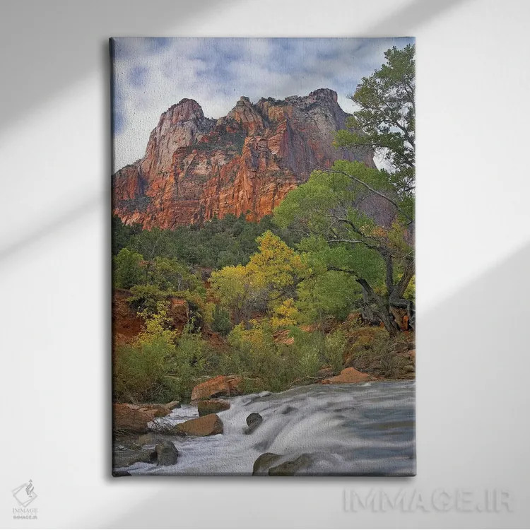 تابلو دکوراتیو Zion National Park, Utah,صخره های پدران مقدس، پارک ملی زای… اثر تیم فیتزهریس - نمای روبهرو روی دیوار