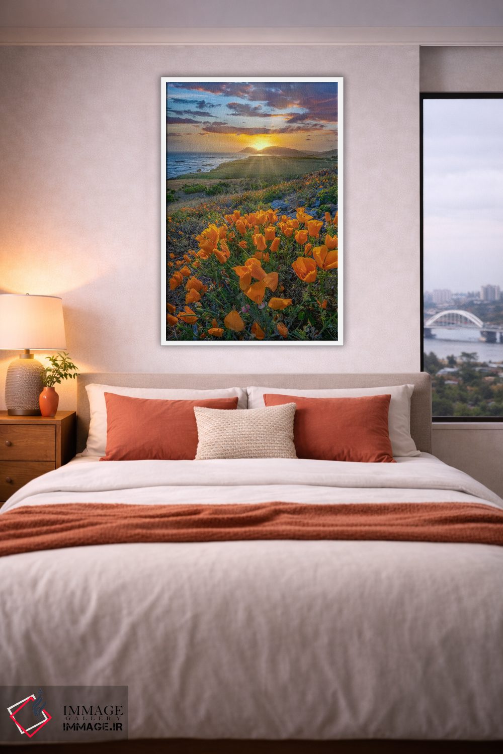 تابلو دکوراتیو Estero Bluffs State Park, Big Sur, California,شقایق کالیفر… اثر تیم فیتزهریس - D4W