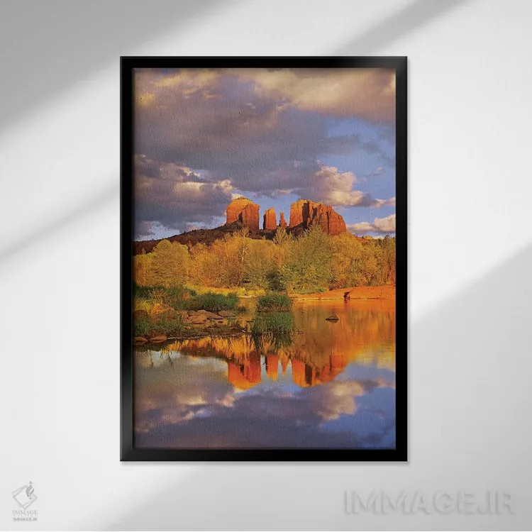 تابلو دکوراتیو Red Rock State Park Near Sedona, Arizona III,تصویر صخره کا… اثر تیم فیتزهریس - نمای قابدار مشکی