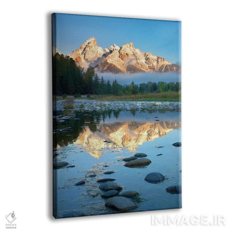 تابلو دکوراتیو Grand Teton National Park, Wyoming II,انعکاس گران تیتون ها… اثر تیم فیتزهریس - نمای پرسپکتیو محصول