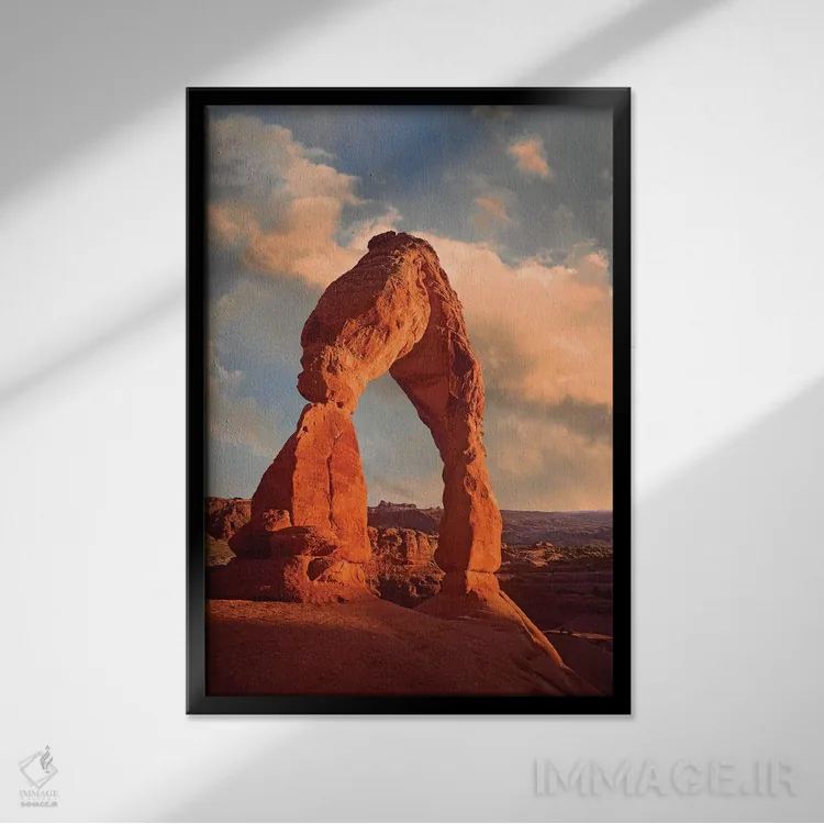 تابلو دکوراتیو Utah II,طاق ظریف در پارک ملی آرچز، یوتا اثر تیم فیتزهریس - نمای قابدار مشکی
