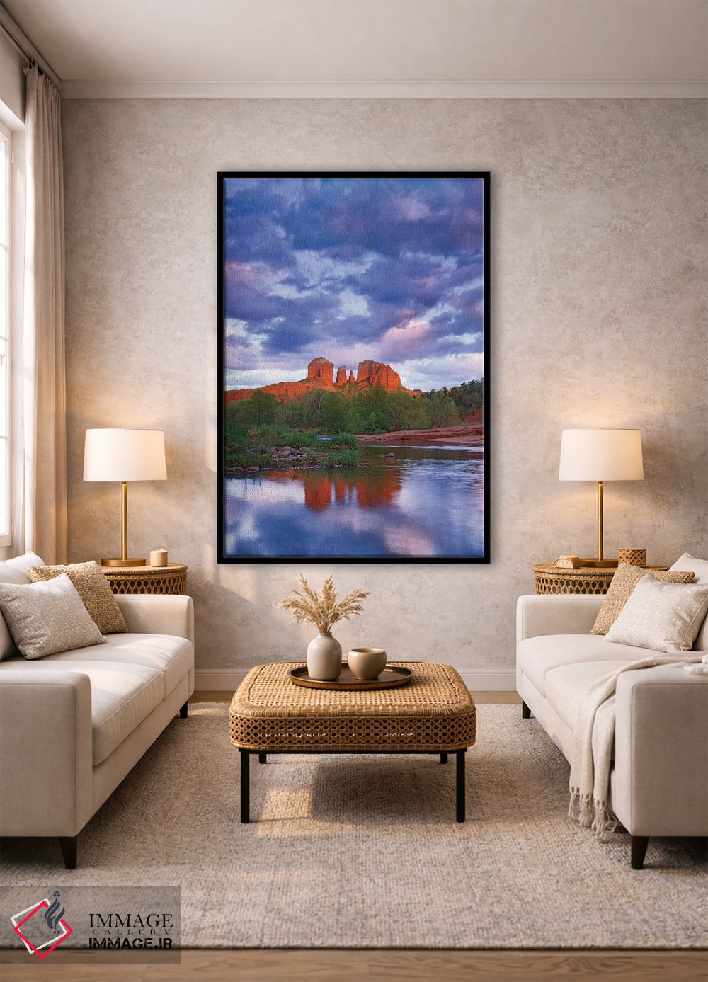 تابلو دکوراتیو Red Rock State Park Near Sedona, Arizona II,تصویر صخره کات… اثر تیم فیتزهریس - D1B