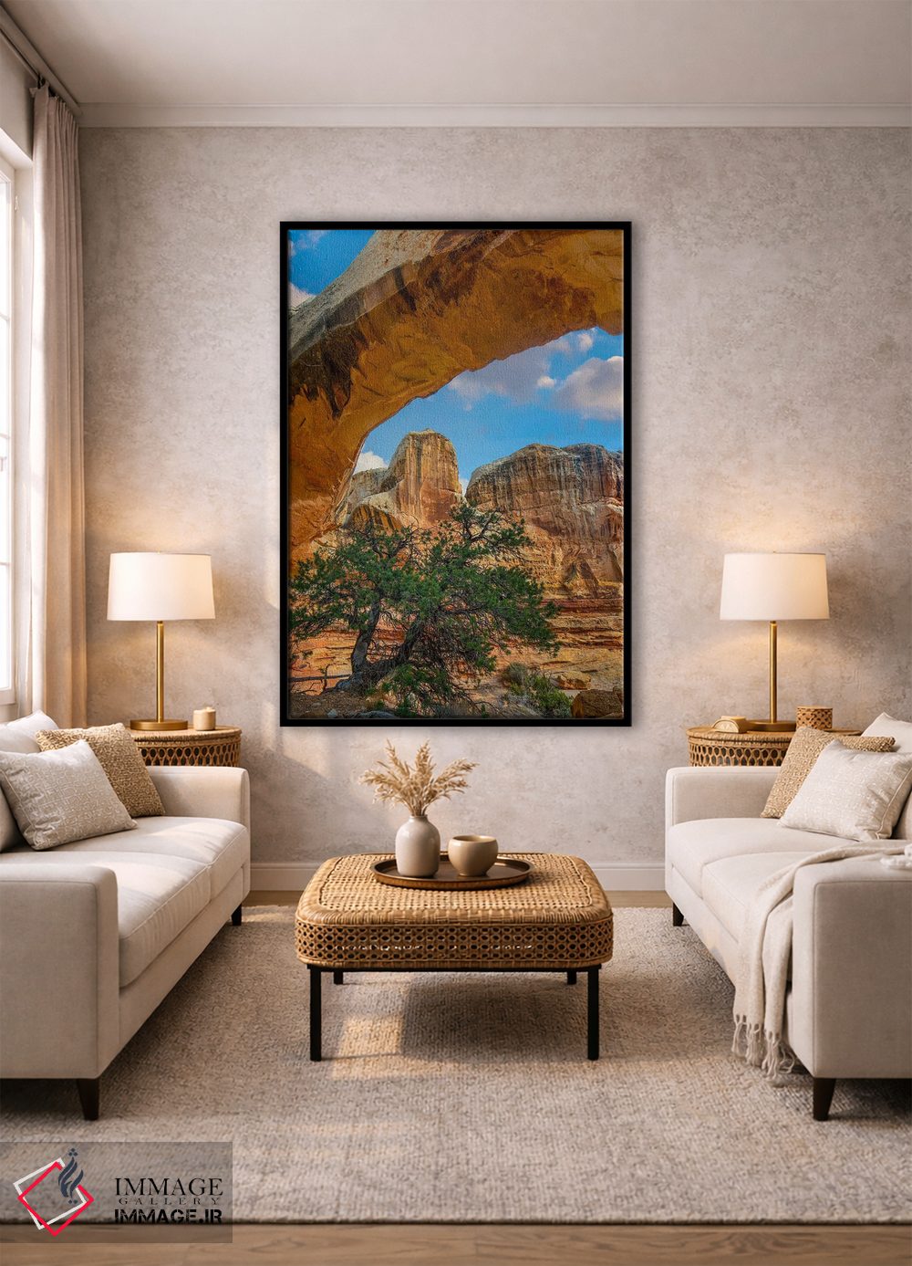 تابلو دکوراتیو Capitol Reef National Park, Utah,پل هیکمن، پارک ملی کپیتول… اثر تیم فیتزهریس - D1B