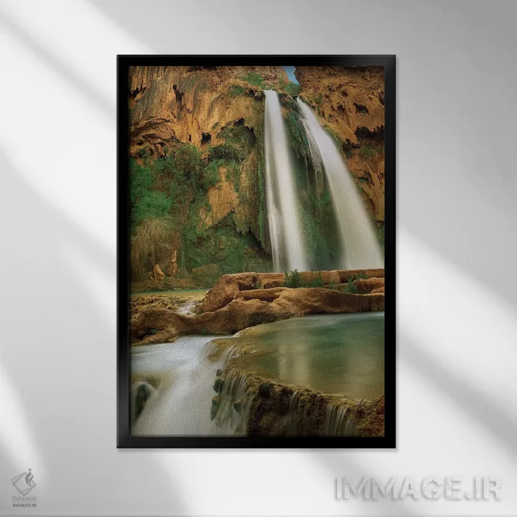 تابلو دکوراتیو Havasu Falls, Grand Canyon, Arizona,نهر هاواسو تغذیه شونده… اثر تیم فیتزهریس - نمای قابدار مشکی