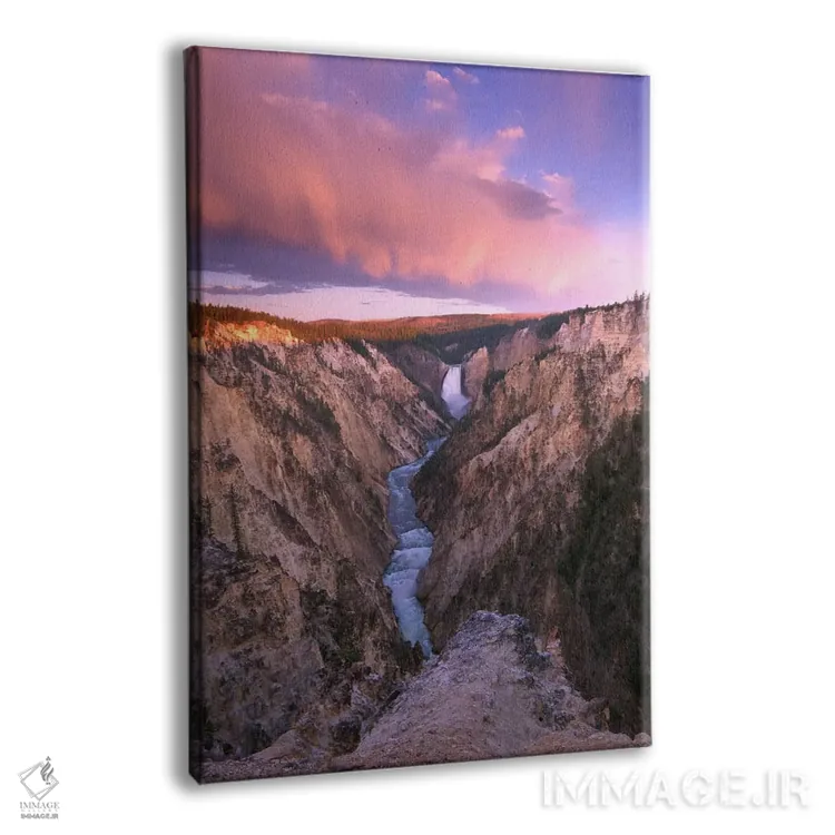 تابلو دکوراتیو Yellowstone National Park, Wyoming II,آبشار پایینی یلوستون… اثر تیم فیتزهریس - نمای پرسپکتیو محصول