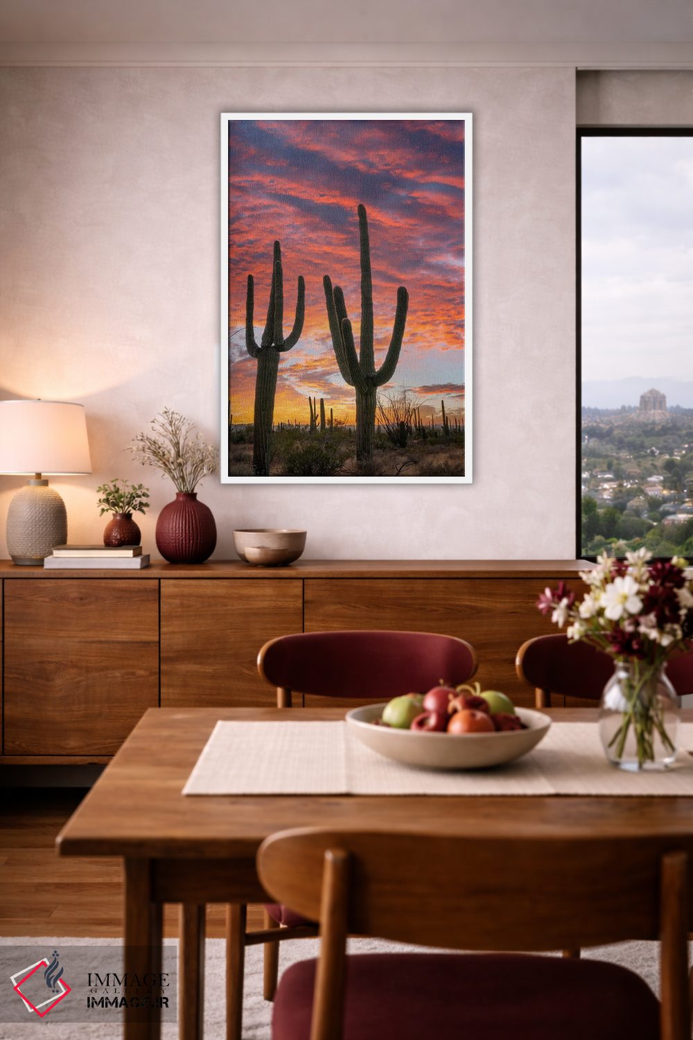 تابلو دکوراتیو Saguaro National Park, Arizona II,کاکتوس های ساگوارو در غر… اثر تیم فیتزهریس - D3W