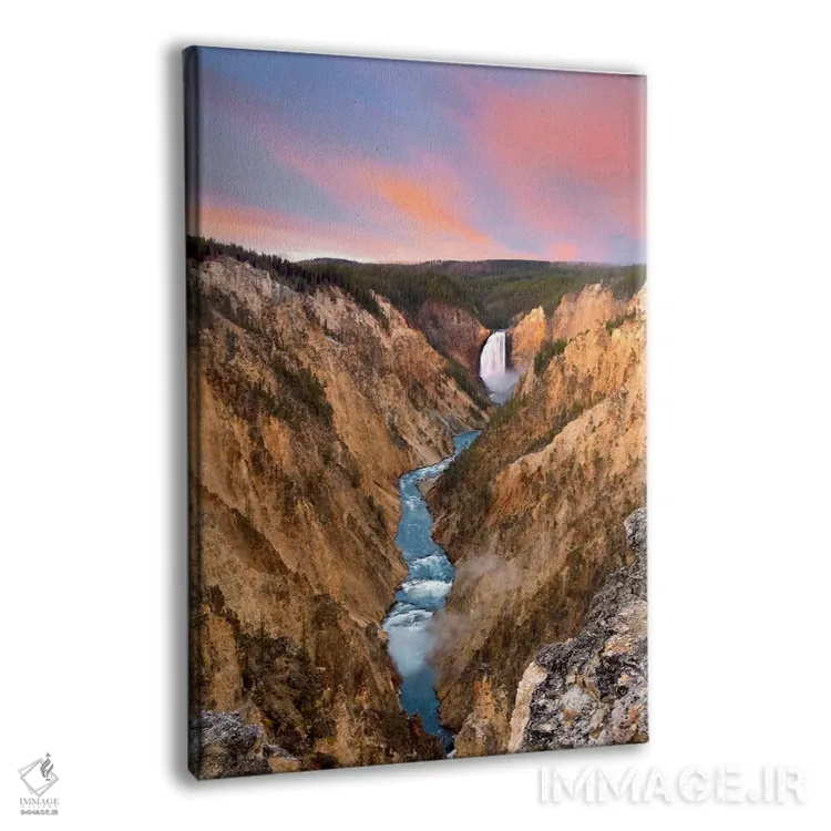 تابلو دکوراتیو Yellowstone National Park, Wyoming IV,آبشار پایینی یلوستون… اثر تیم فیتزهریس - نمای پرسپکتیو محصول