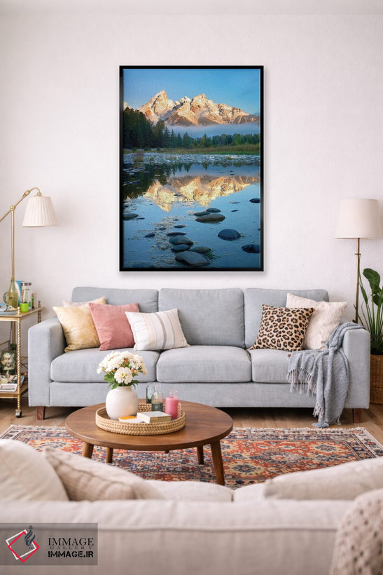 تابلو دکوراتیو Grand Teton National Park, Wyoming II,انعکاس گران تیتون ها… اثر تیم فیتزهریس - D2B