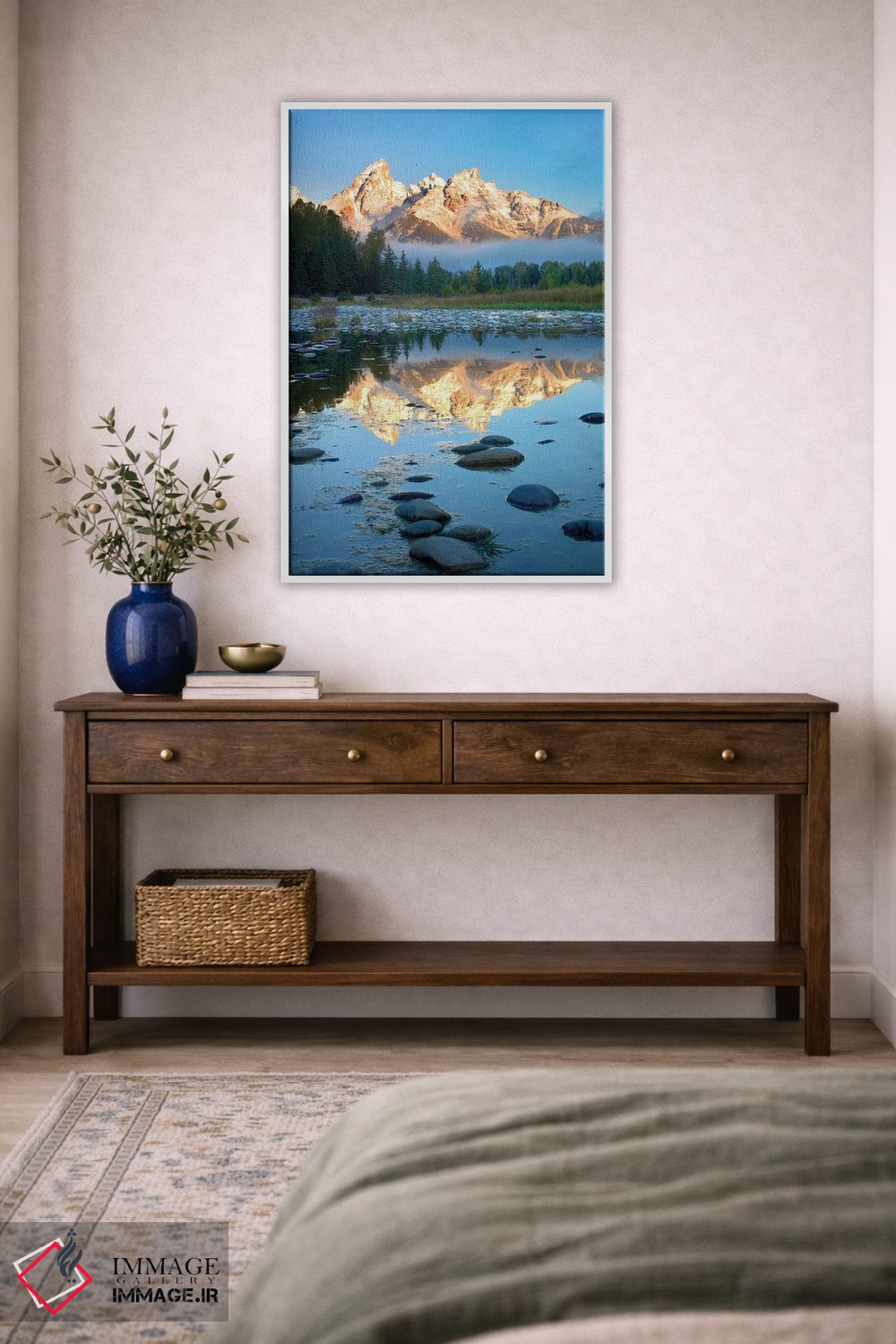 تابلو دکوراتیو Grand Teton National Park, Wyoming II,انعکاس گران تیتون ها… اثر تیم فیتزهریس - D3W