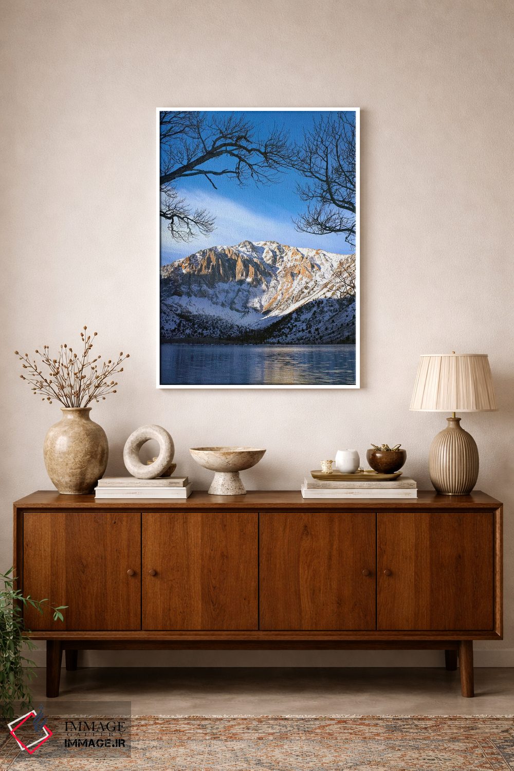 تابلو دکوراتیو Eastern Sierra Nevada, California II,انعکاس کوه لورل در در… اثر تیم فیتزهریس - D1W