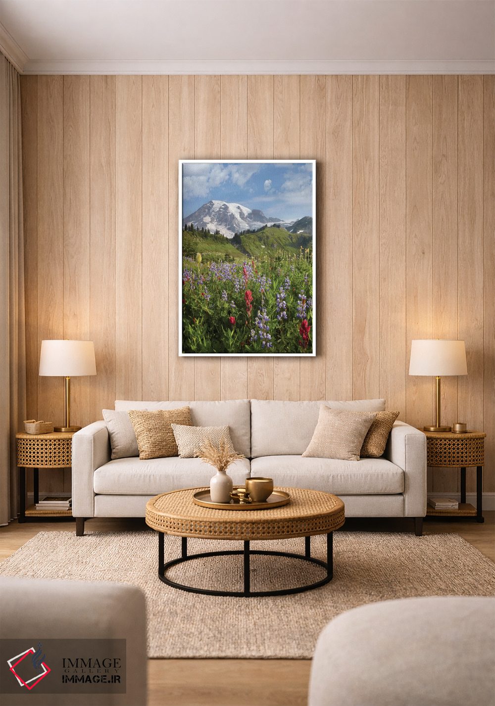 تابلو دکوراتیو Mount Rainier National Park, Washington,چمنزار پارادایس و… اثر تیم فیتزهریس - D1W