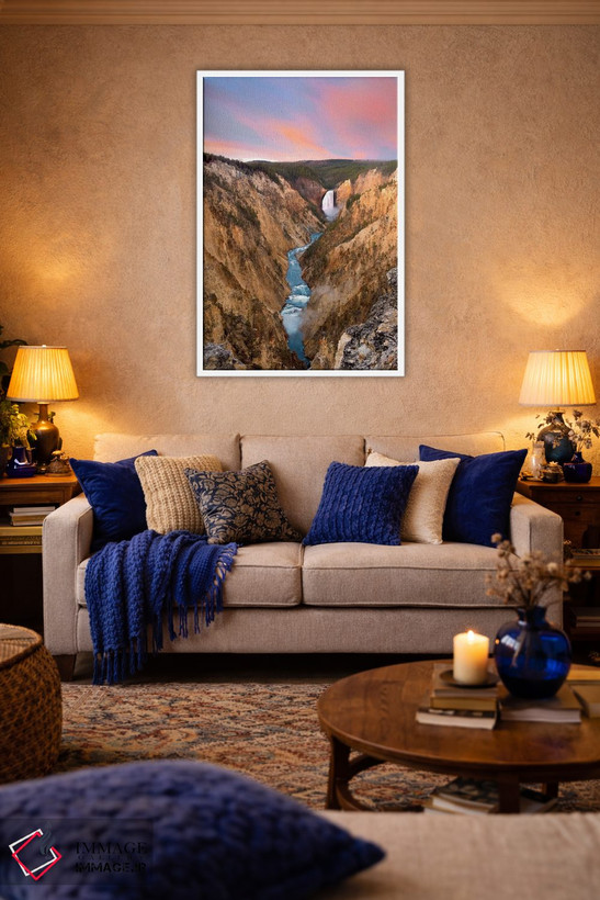 تابلو دکوراتیو Yellowstone National Park, Wyoming IV,آبشار پایینی یلوستون… اثر تیم فیتزهریس - D2W