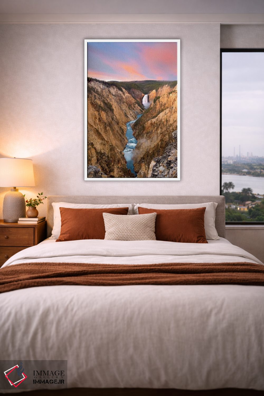 تابلو دکوراتیو Yellowstone National Park, Wyoming IV,آبشار پایینی یلوستون… اثر تیم فیتزهریس - D4W