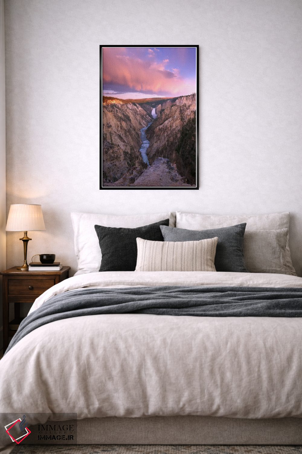 تابلو دکوراتیو Yellowstone National Park, Wyoming II,آبشار پایینی یلوستون… اثر تیم فیتزهریس - D6B