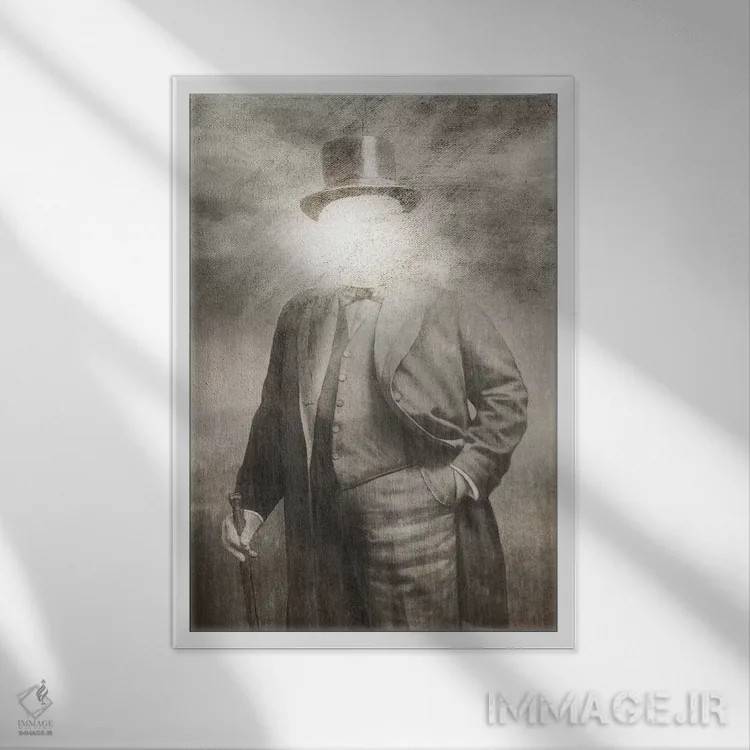 تابلو دکوراتیو آقای آفتاب اثر تری فن - نمای قابدار سفید