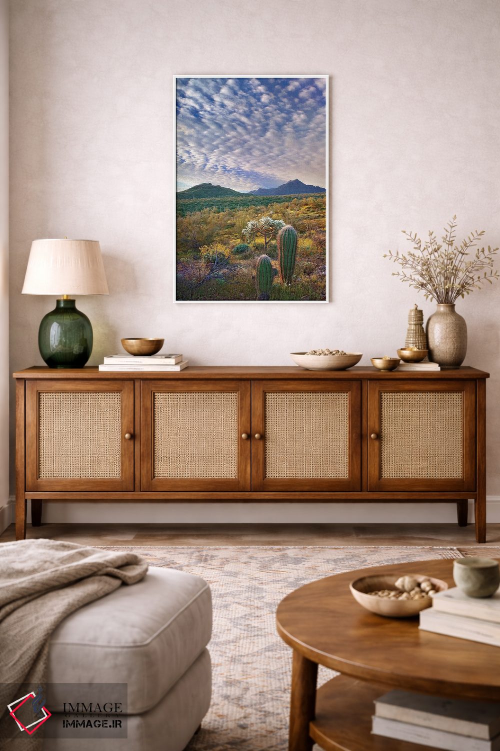 تابلو دکوراتیو Arizona Amid Flowering Lupine And California Brittlebush I… اثر تیم فیتزهریس - D3W