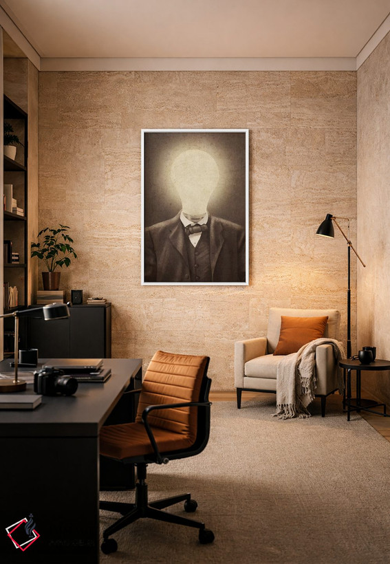 تابلو مدرن مرد ایده ها اثر تری فن - D6W