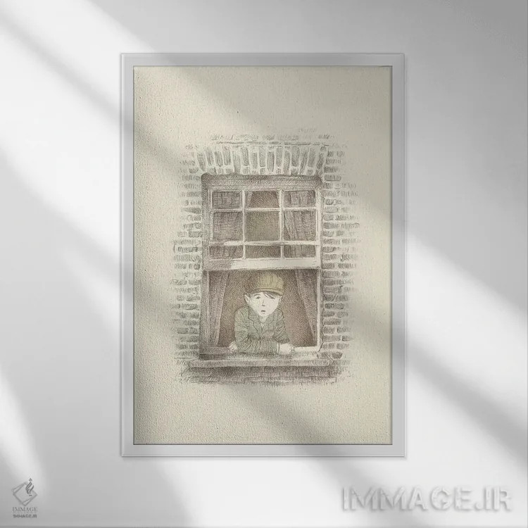 تابلو دکوراتیو ویلیام اثر تری فن - نمای قابدار سفید