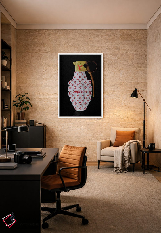 تابلو دکوراتیو نارنجک سوپریم اثر TJ - D5W