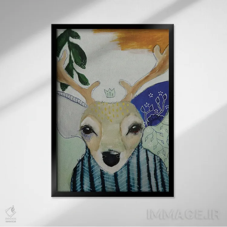 تابلو دکوراتیو پیاده روی در طبیعت اثر سیکرت هرمیت - نمای قابدار مشکی