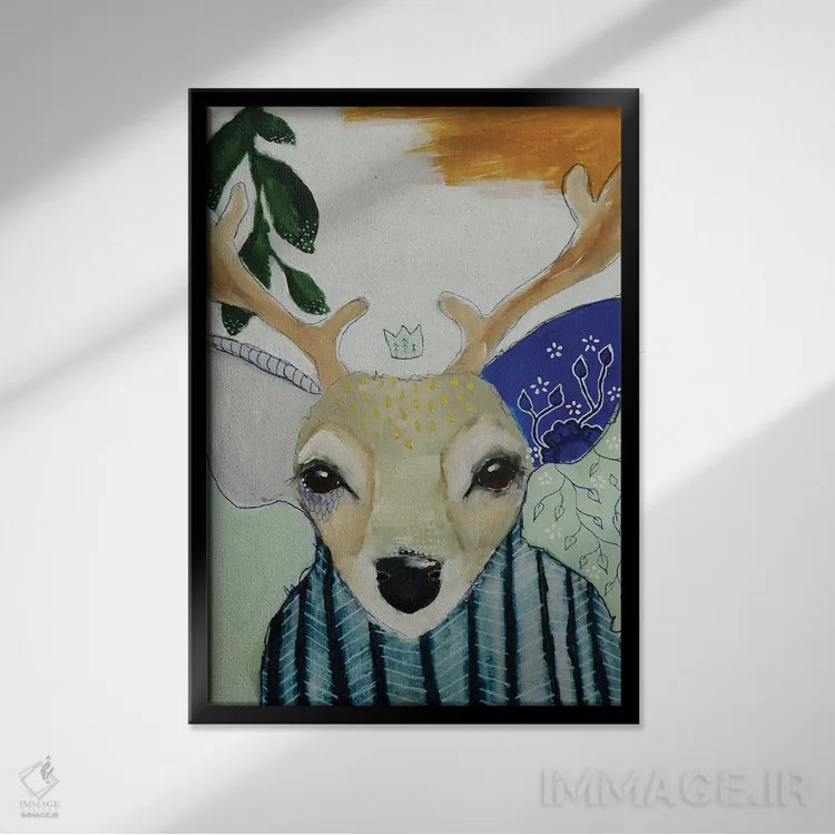 تابلو دکوراتیو پیاده روی در طبیعت اثر سیکرت هرمیت - نمای قابدار مشکی