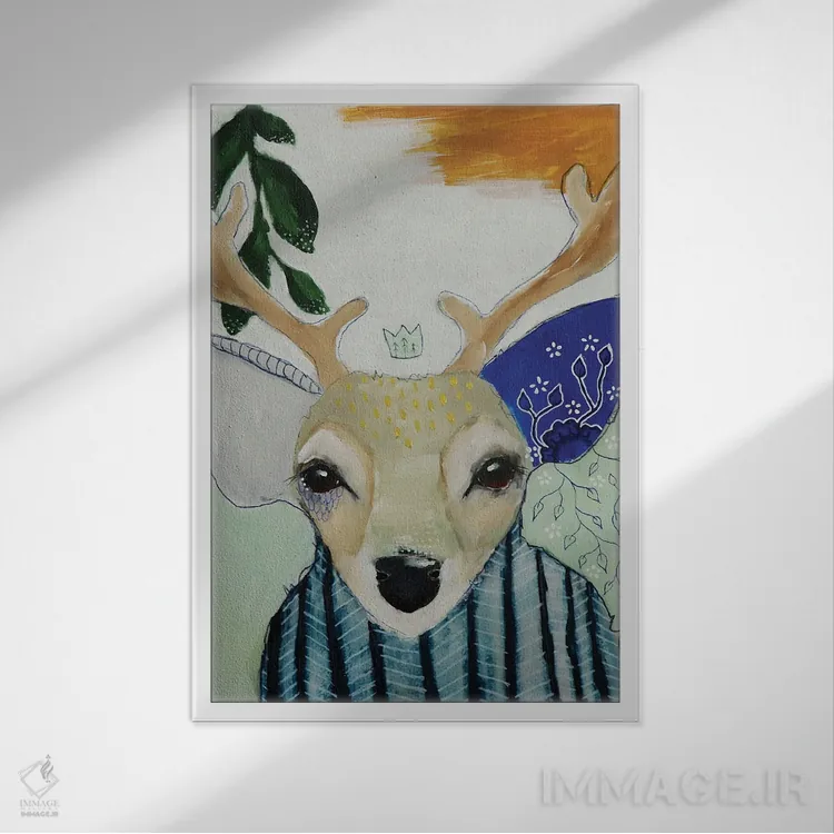 تابلو دکوراتیو پیاده روی در طبیعت اثر سیکرت هرمیت - نمای قابدار سفید