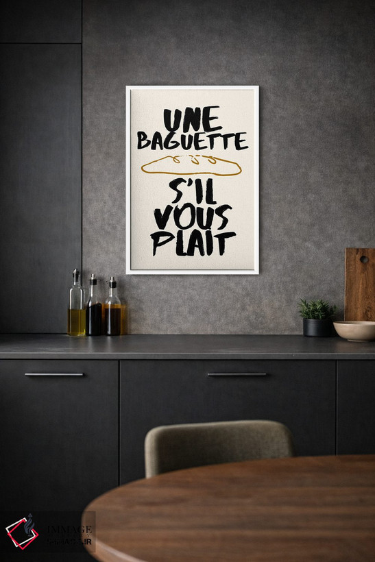 تابلو دکوراتیو آشپزخانه غذادوستان فرانسوی اثر لاو شاپ - D1W