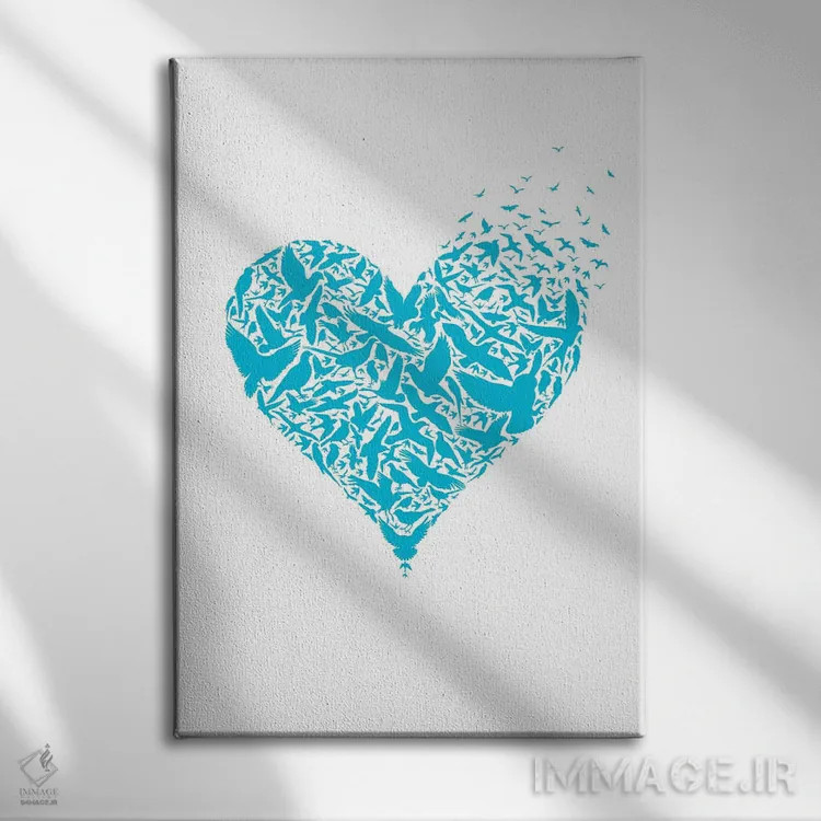 تابلو مدرن آزاد باش اثر لاو شاپ - نمای روبهرو روی دیوار