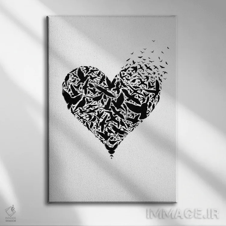 تابلو مدرن آزاد باش اثر لاو شاپ - نمای روبهرو روی دیوار