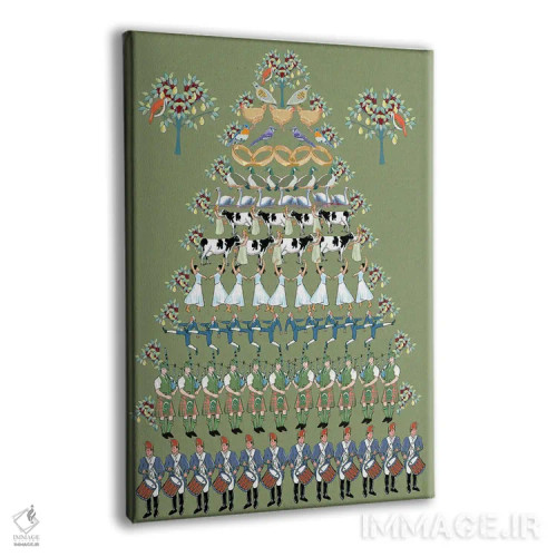 تابلو دکوراتیو دوازده روز کریسمس اثر توماس لیتل - نمای پرسپکتیو محصول