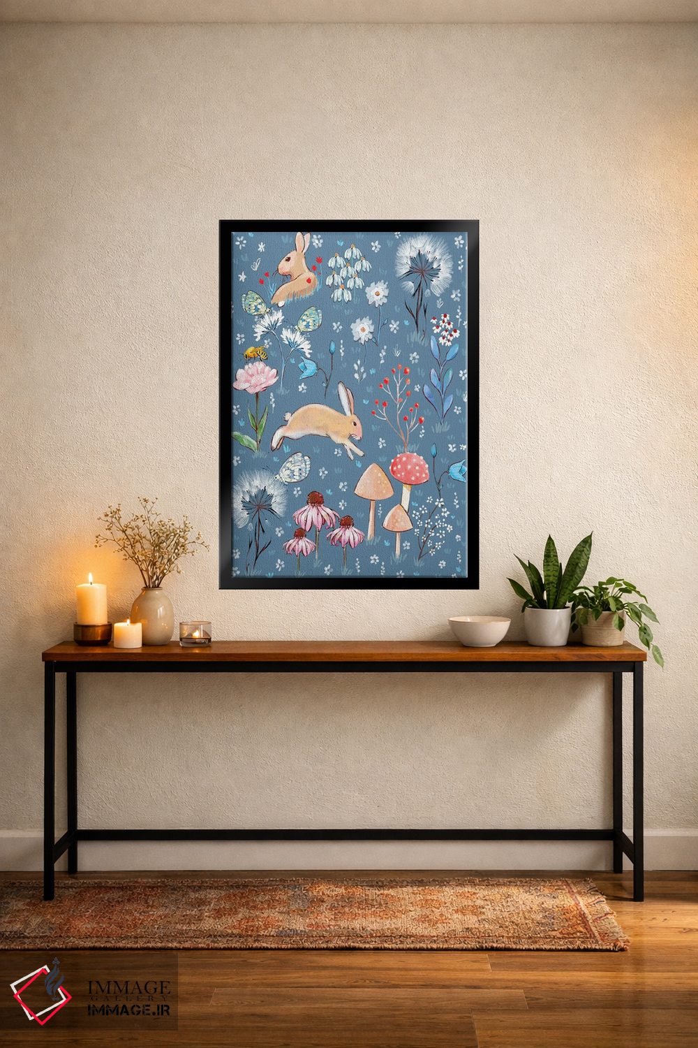 تابلو دکوراتیو بهشت خرگوش اثر توماس لیتل - D5B