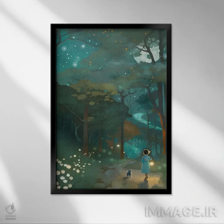 تابلو دکوراتیو به سوی خانه رفتن اثر توماس لیتل - نمای قابدار مشکی