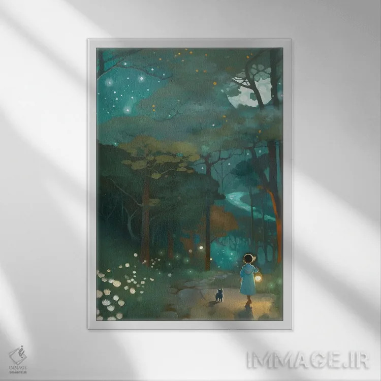 تابلو دکوراتیو به سوی خانه رفتن اثر توماس لیتل - نمای قابدار سفید