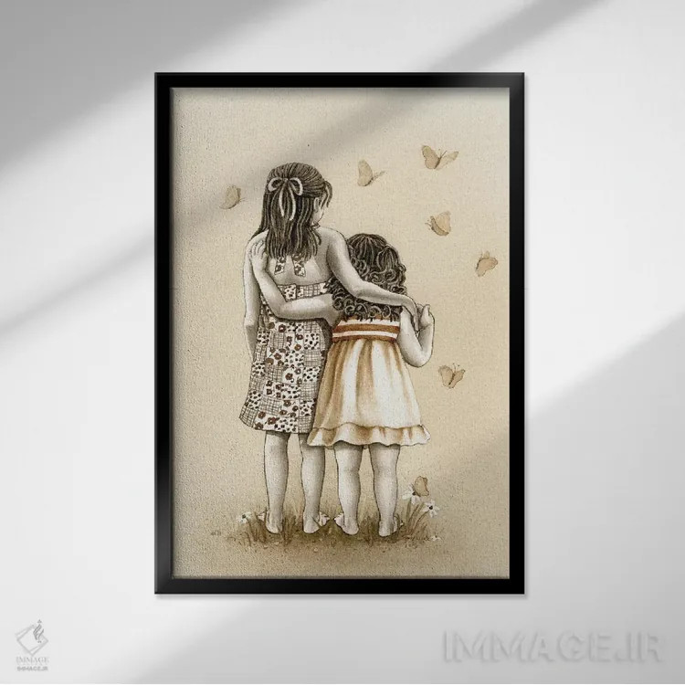 تابلو دکوراتیو پروانه ها اثر تریسی لیزوت - نمای قابدار مشکی