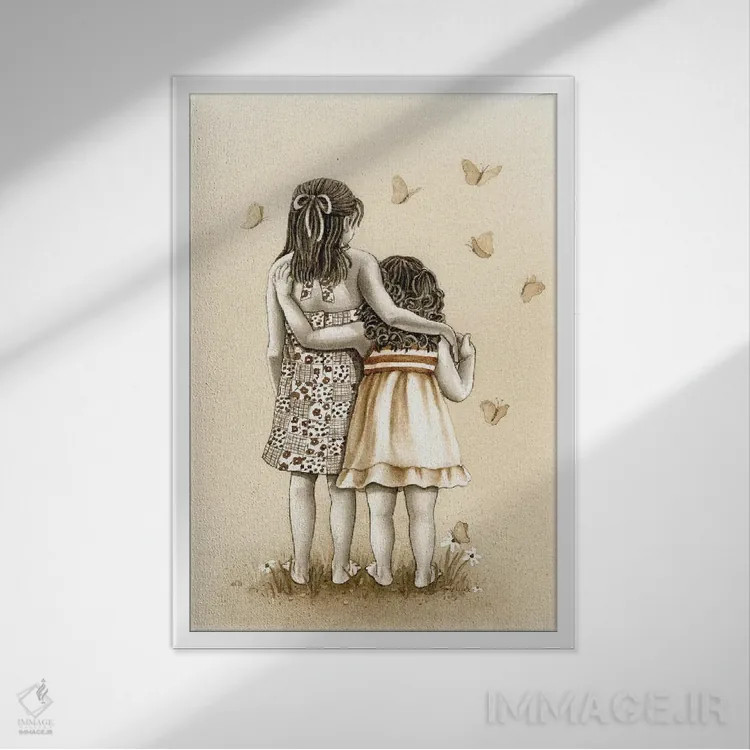 تابلو دکوراتیو پروانه ها اثر تریسی لیزوت - نمای قابدار سفید