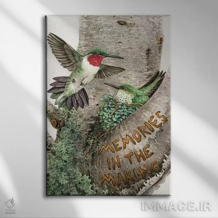 تابلو دکوراتیو خاطره ها در حال شکل گیری اثر تریسی لیزوت - نمای روبهرو روی دیوار