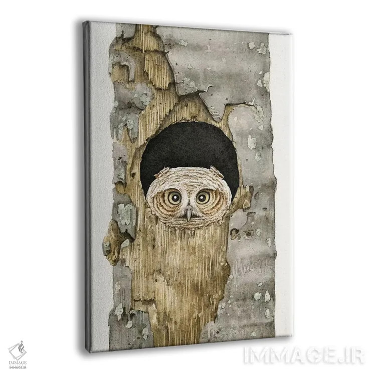 تابلو دکوراتیو جغد دالی! اثر تریسی لیزوت - نمای پرسپکتیو محصول
