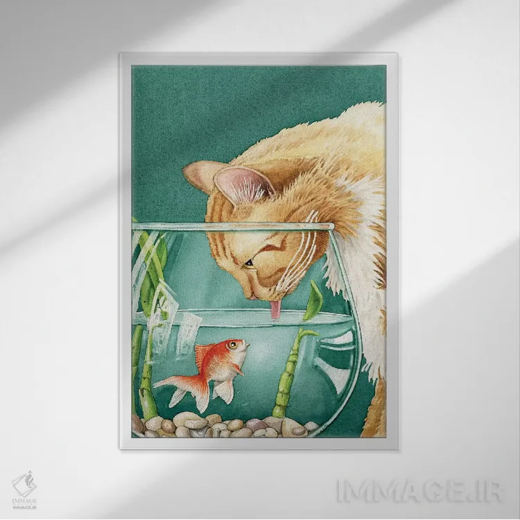 تابلو دکوراتیو یه چیزی مشکوکه اثر تریسی لیزوت - نمای قابدار سفید
