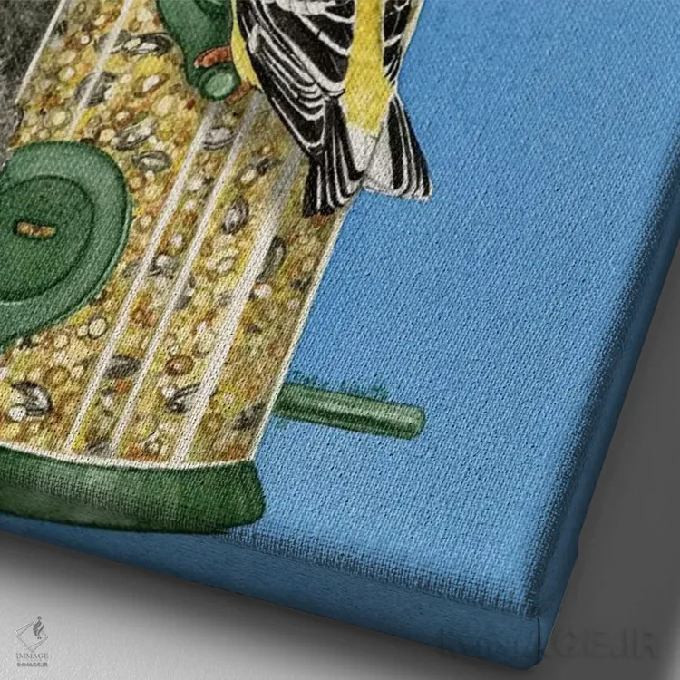 تابلو دکوراتیو سنجاب ناشناس اثر تریسی لیزوت - نمای نزدیک بافت بوم