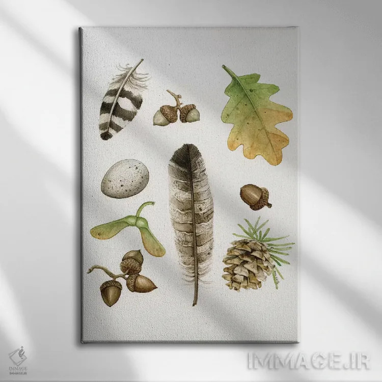 تابلو دکوراتیو مطالعات جنگلی ۲ اثر تریسی لیزوت - نمای روبهرو روی دیوار