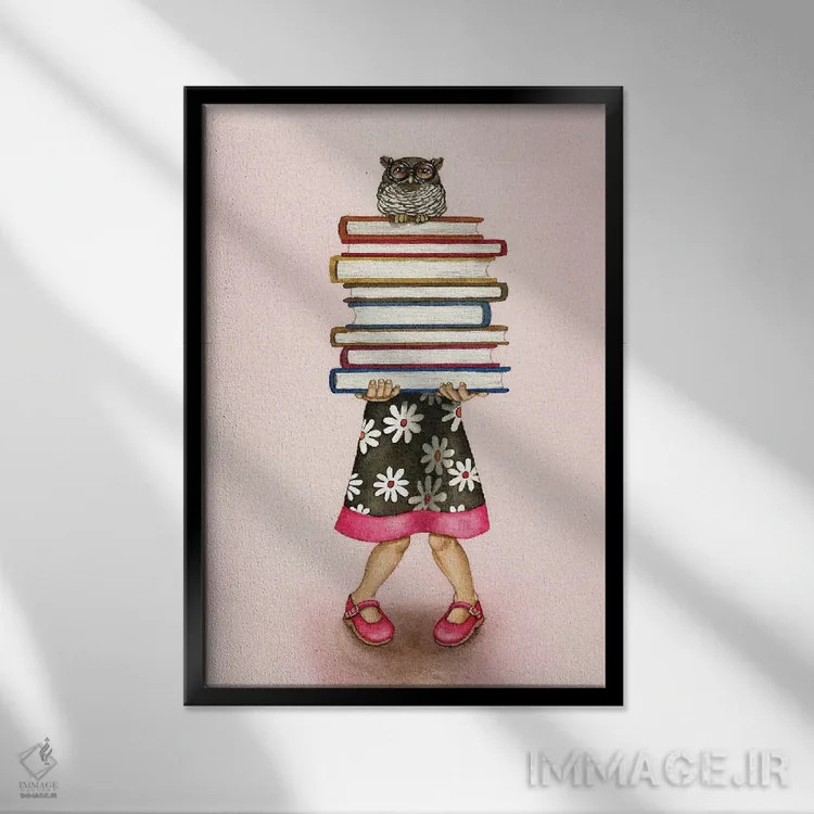 تابلو دکوراتیو کتاب بخوان اثر تریسی لیزوت - نمای قابدار مشکی
