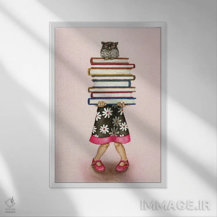 تابلو دکوراتیو کتاب بخوان اثر تریسی لیزوت - نمای قابدار سفید