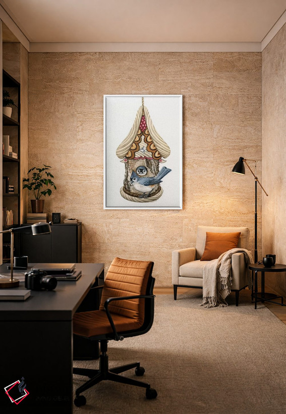 تابلو دکوراتیو زندگی در کلبه سوئیسی اثر تریسی لیزوت - D6W