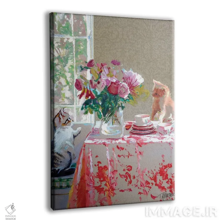 تابلو دکوراتیو چای دونفره اثر تیموتی آدام متیوز - نمای پرسپکتیو محصول